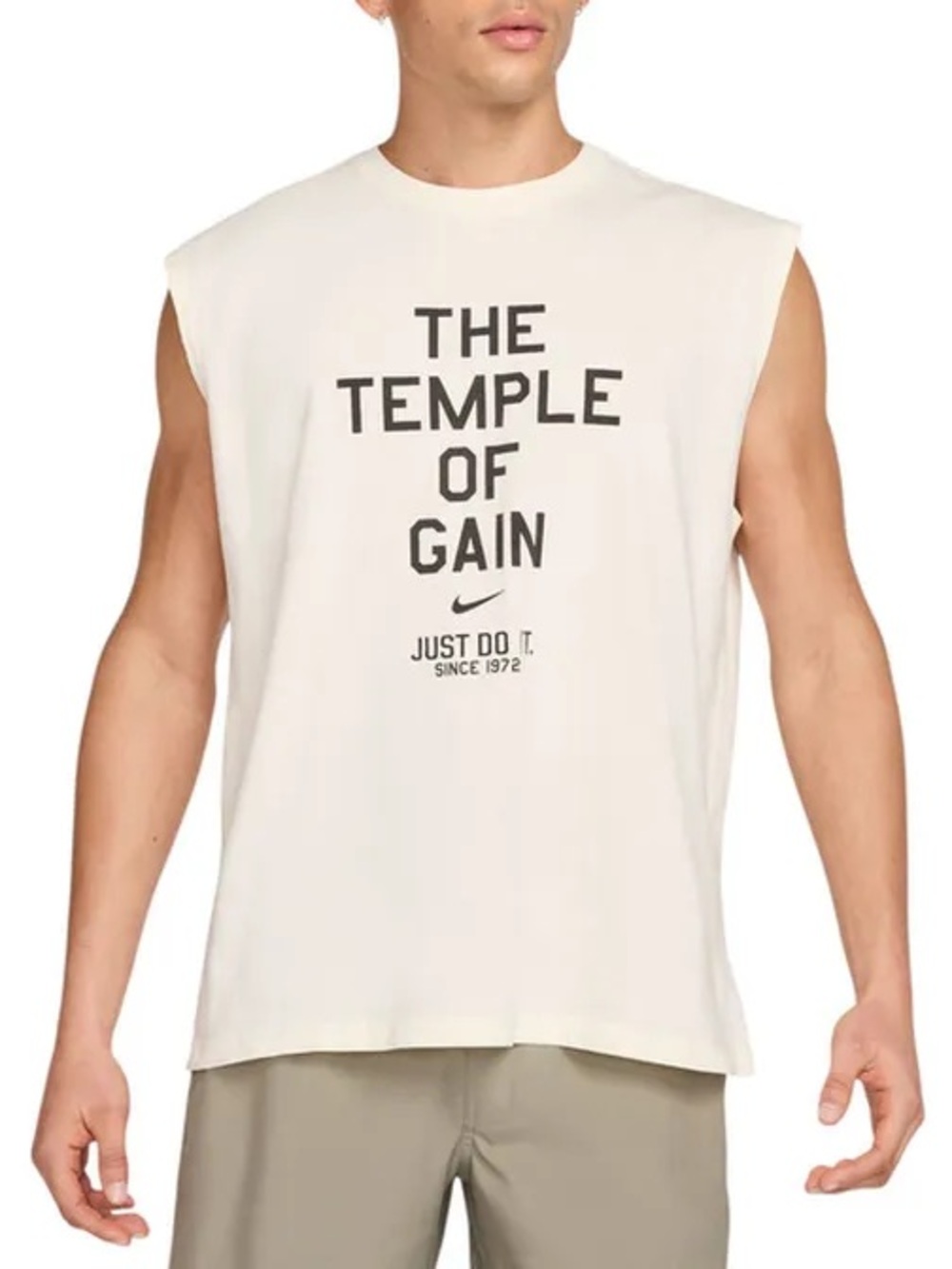 Nike Off-White Graphic Muscle Tank with 'The Temple of Gain' Print